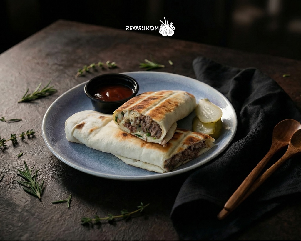Meat kebab sandwich