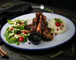 Ribs steak with honey